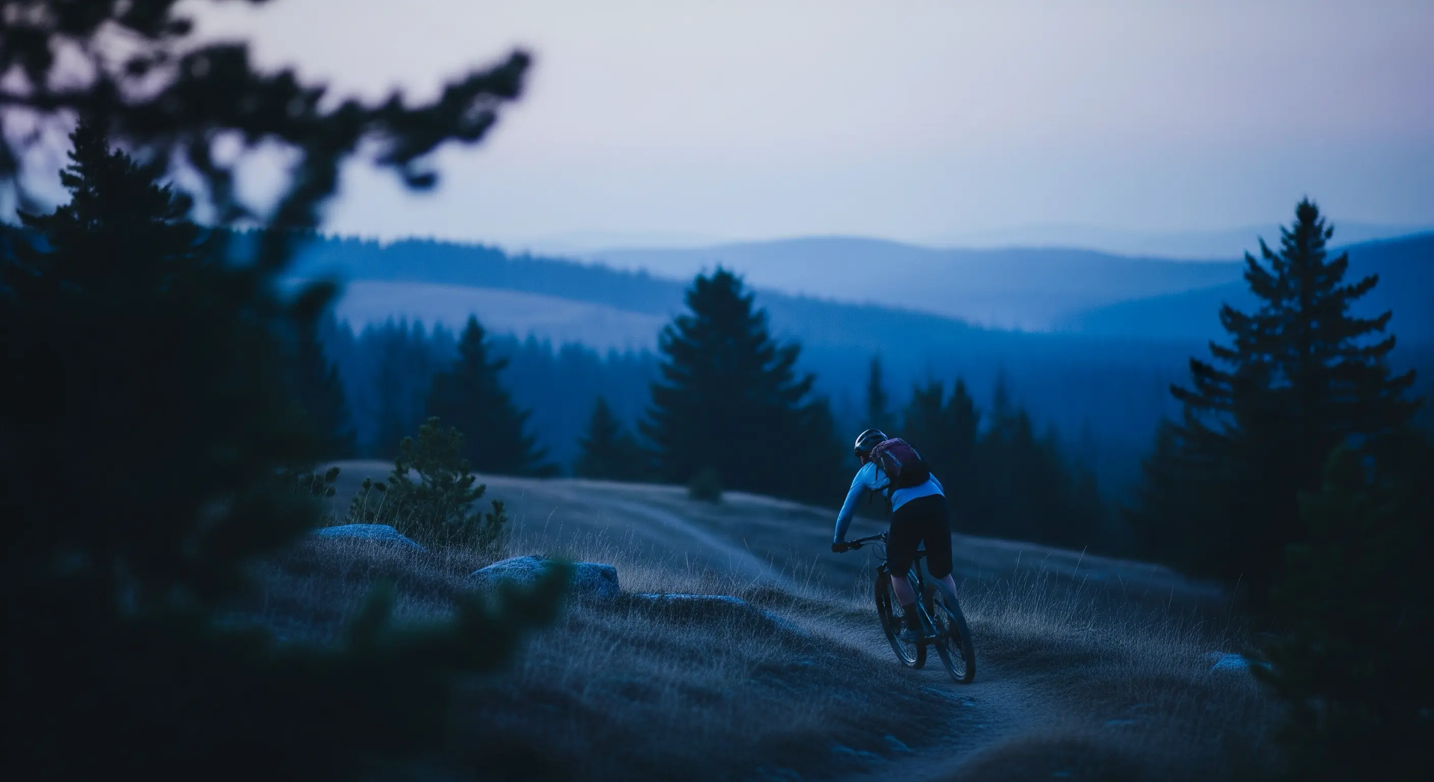 Mountain biking trail background